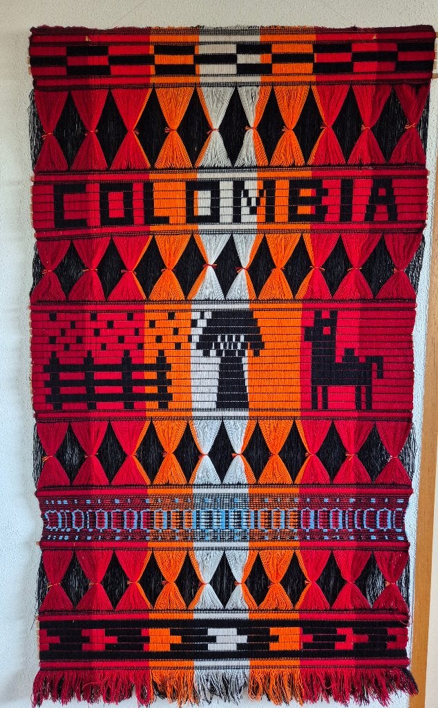 Colombiaans hangkleed geweefd, Colombia, Antiek en Kunst, Overige herkomsten, Ophalen of Verzenden, Wanddecoratie, Handgemaakt