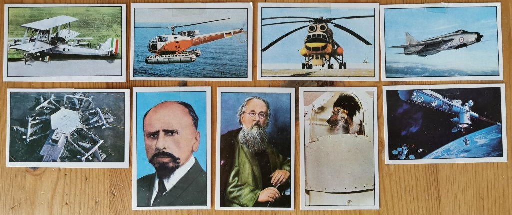 Panini vintage stickers "La Conquête de l'Espace" - set, Ophalen, Gebruikt, Meerdere stickers