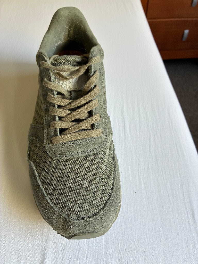 Sneaker, lichtgroen grijzig, Kleding | Dames, Ophalen of Verzenden, Woden, Groen, Sneakers of Gympen