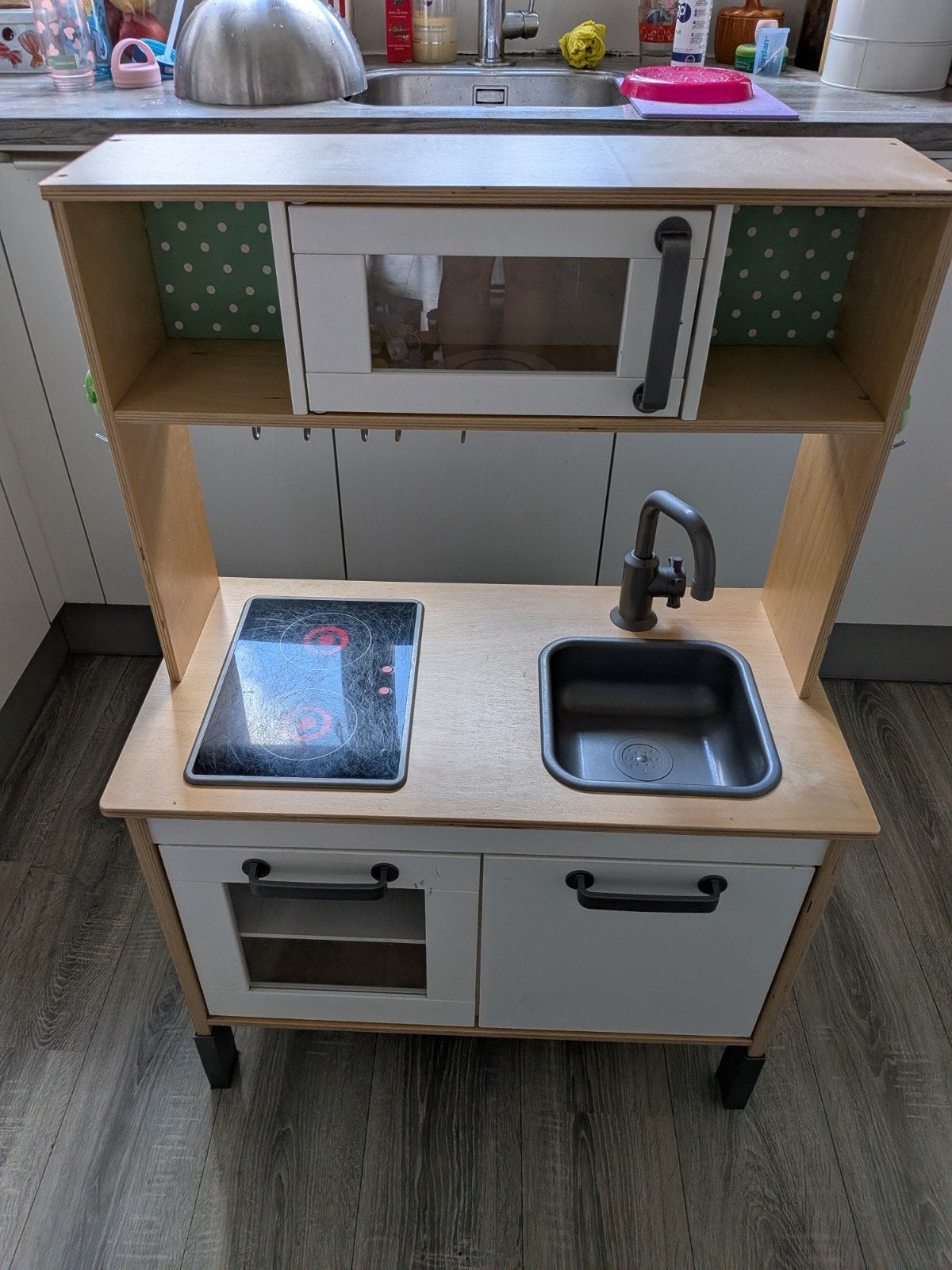 IKEA Duktig speelkeuken met magnetron en kookplaat, Ophalen, Gebruikt, Hout