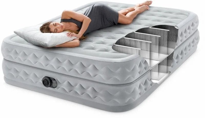 Intex Supreme Air Flow luchtbed - Queensize (152 cm)  ZGAN !, Ophalen of Verzenden, Ingebouwde pomp, Zo goed als nieuw, 2-persoons
