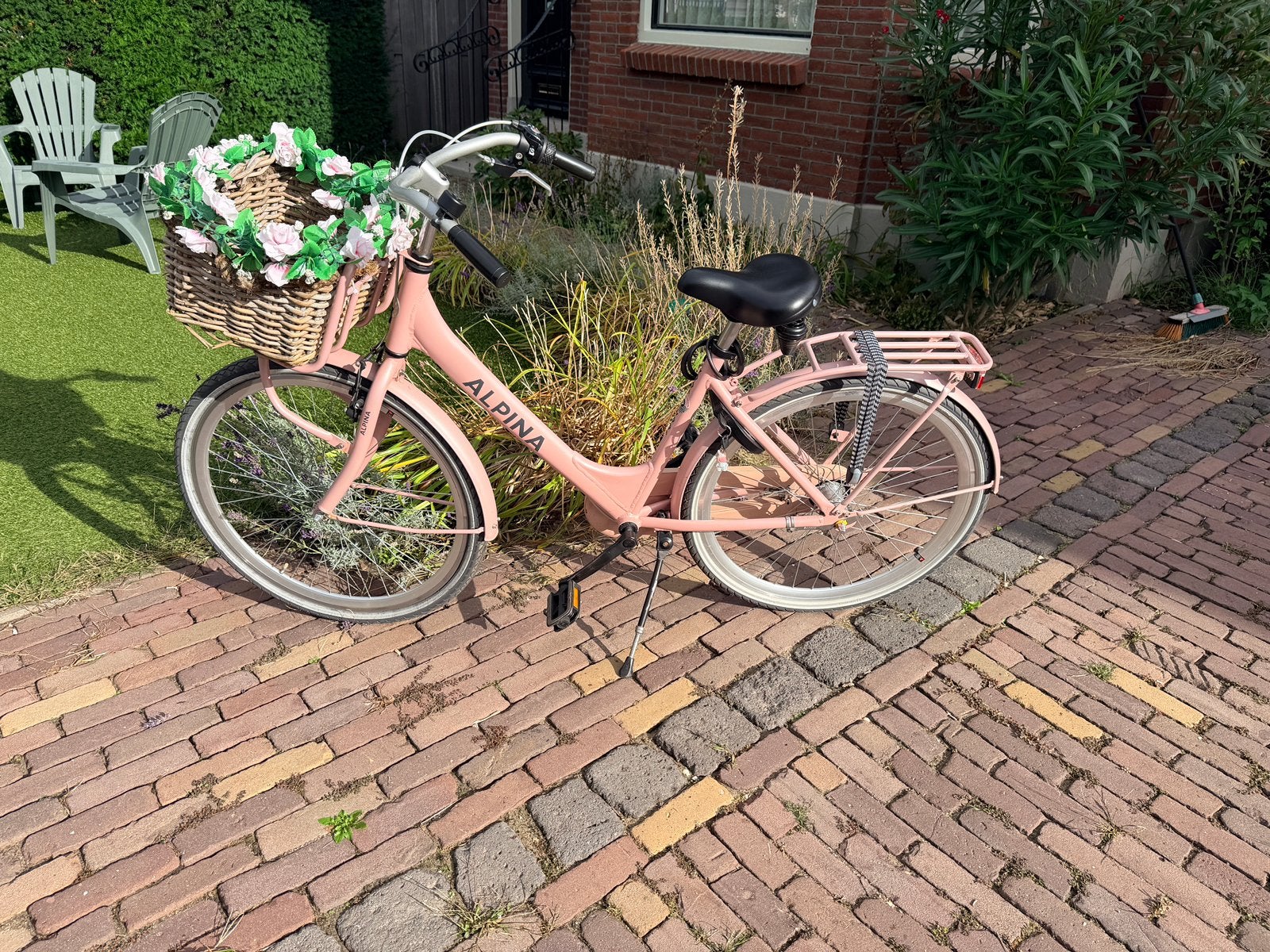 Alpina Clubb 26 inch meisjesfiets – roze – 3 versnellingen, Fietsen en Brommers, Ophalen, Gebruikt, 26 inch of meer, Handrem