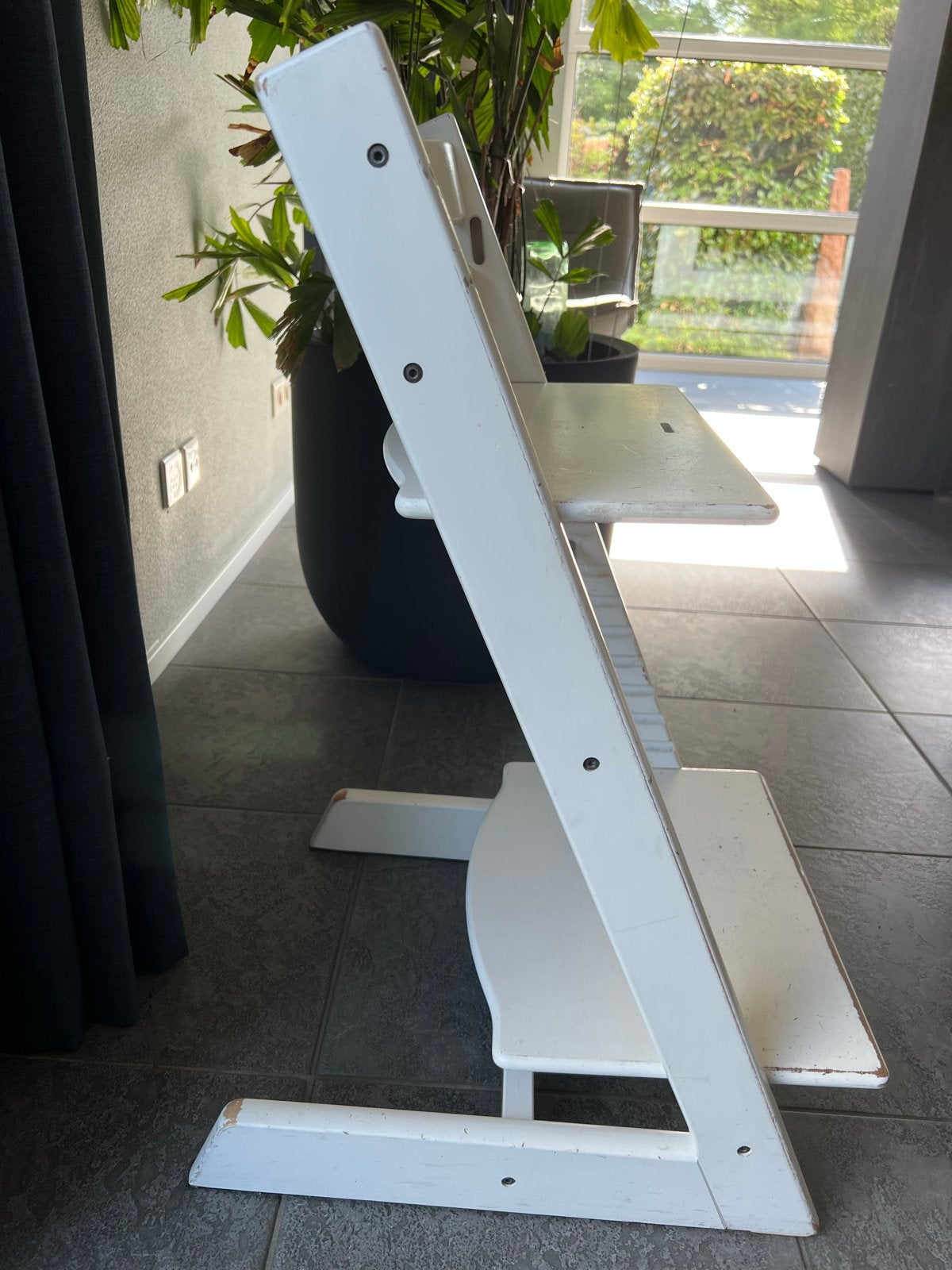 Witte Tripp Trapp Stoel - 3 stuks, Kinderen en Baby's, Kinderstoelen, Gebruikt, Meegroeistoel, Aanschuifbaar, Ophalen