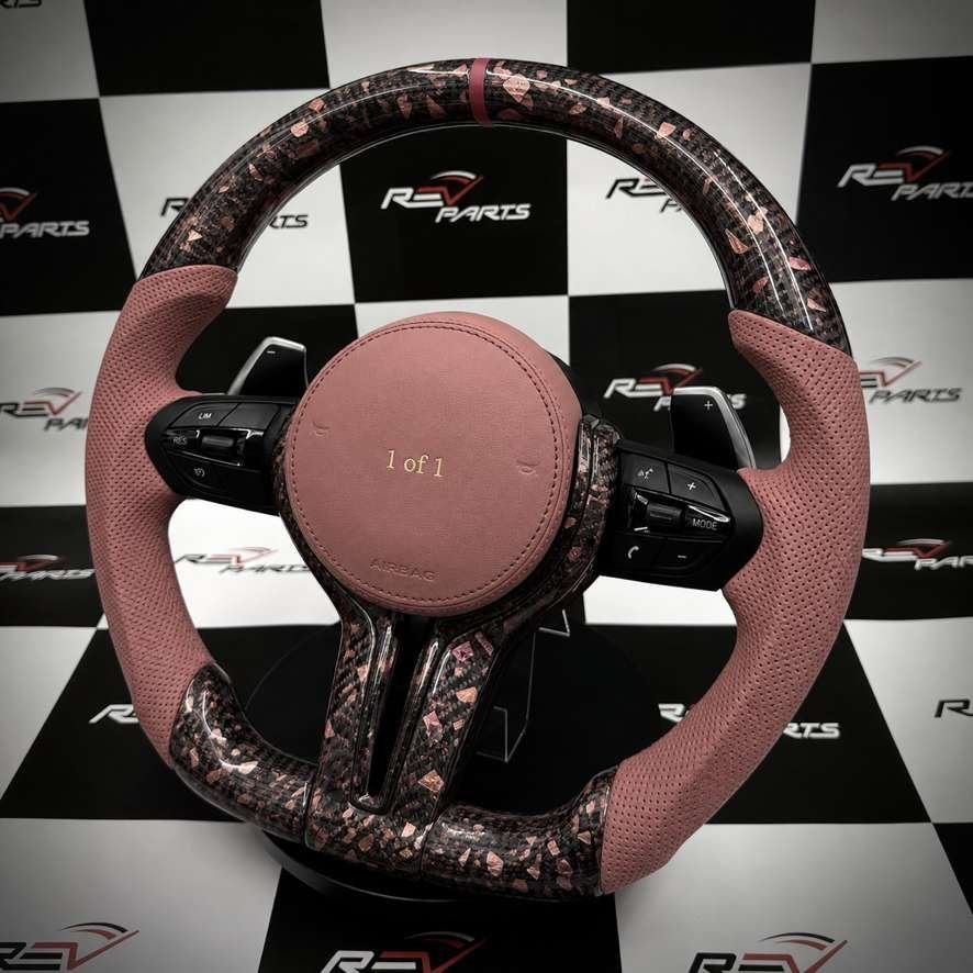 Custom roze forged carbon stuur voor BMW F en E modellen, Ophalen of Verzenden, RevParts, Info@revparts.nl, .