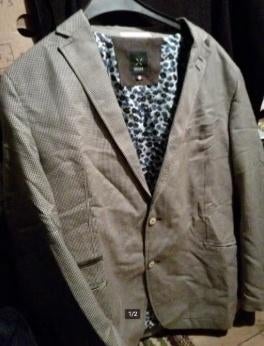 als nieuw Colbert Beige bruin pepita ruiten STONES 28 56 XL, Stones, Verzenden, Beige, Maat 56/58 (XL)