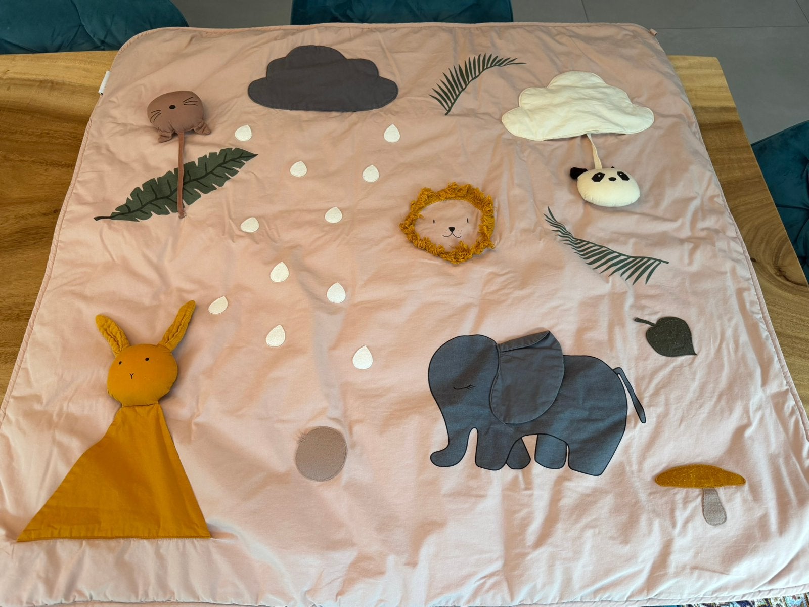 Liewood speelkleed met dieren ~105x105cm, Ophalen of Verzenden, Zo goed als nieuw