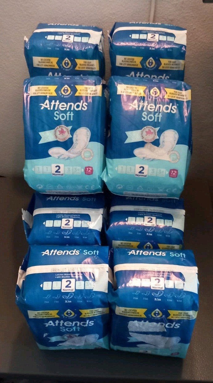 Attends Soft nr 2 incontinentie inleggers 12 pakken, Ophalen of Verzenden, Nieuw