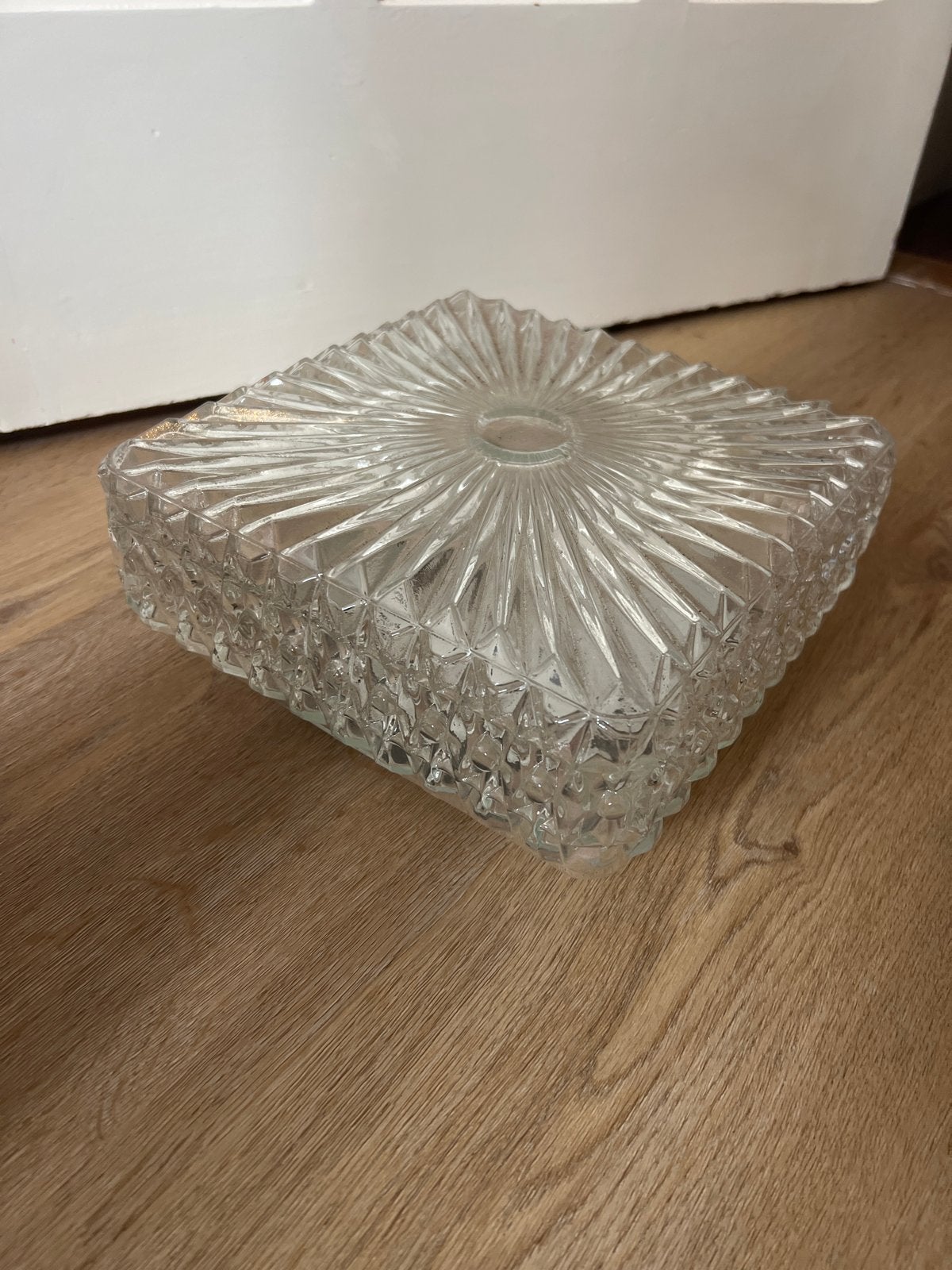 Jaren '30 Plafondlamp Glas - Vintage Design, Antiek en Kunst, Ophalen