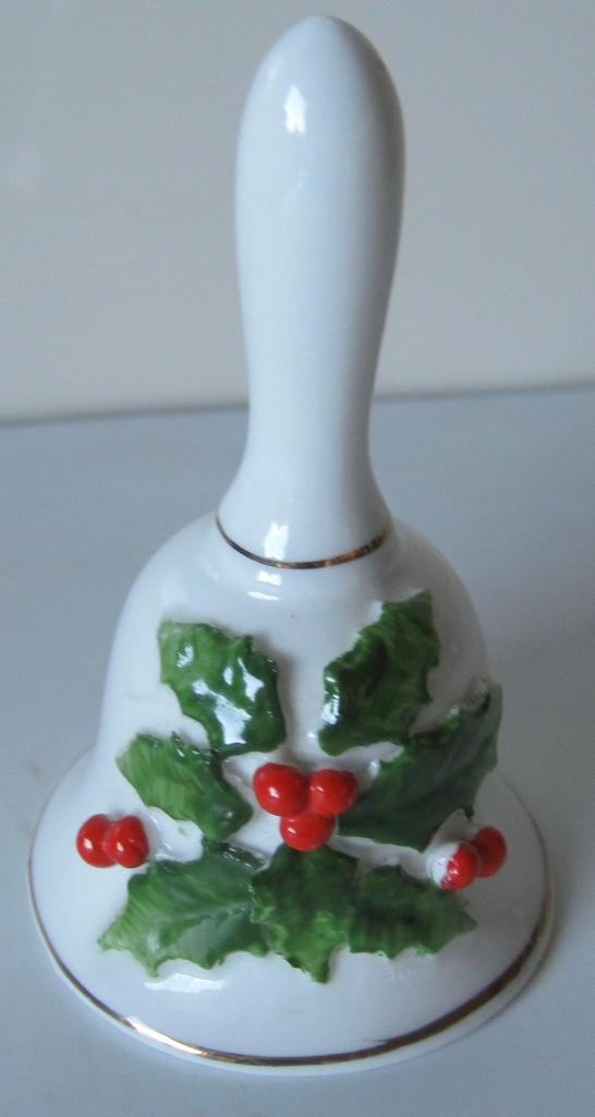 een porseleinen kerst bel met vergulde randen, Diversen, Kerst, Ophalen of Verzenden, Zo goed als nieuw