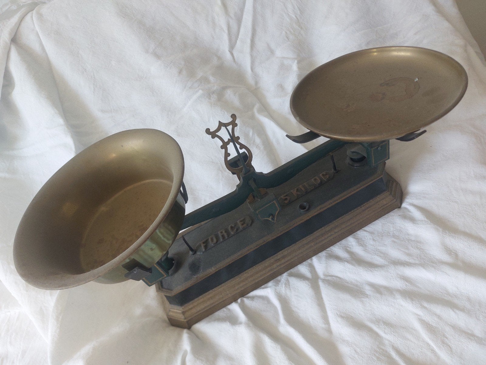 Vintage keukenweegschaal - Force 5 Kilo - Roberval stijl, Ophalen of Verzenden
