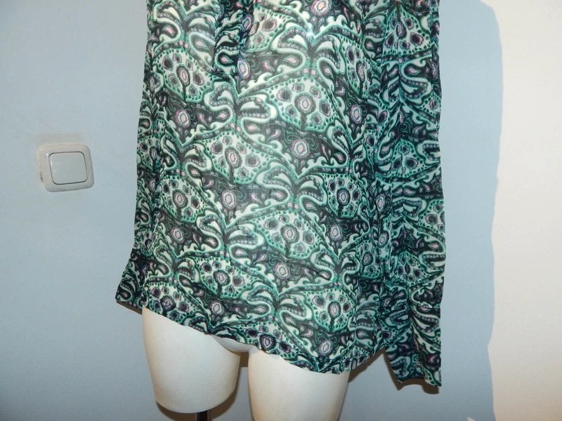 BA&SH prachtige blouse in print met groen mt M, Maat 38/40 (M), Verzenden, Zo goed als nieuw, Ba&sh