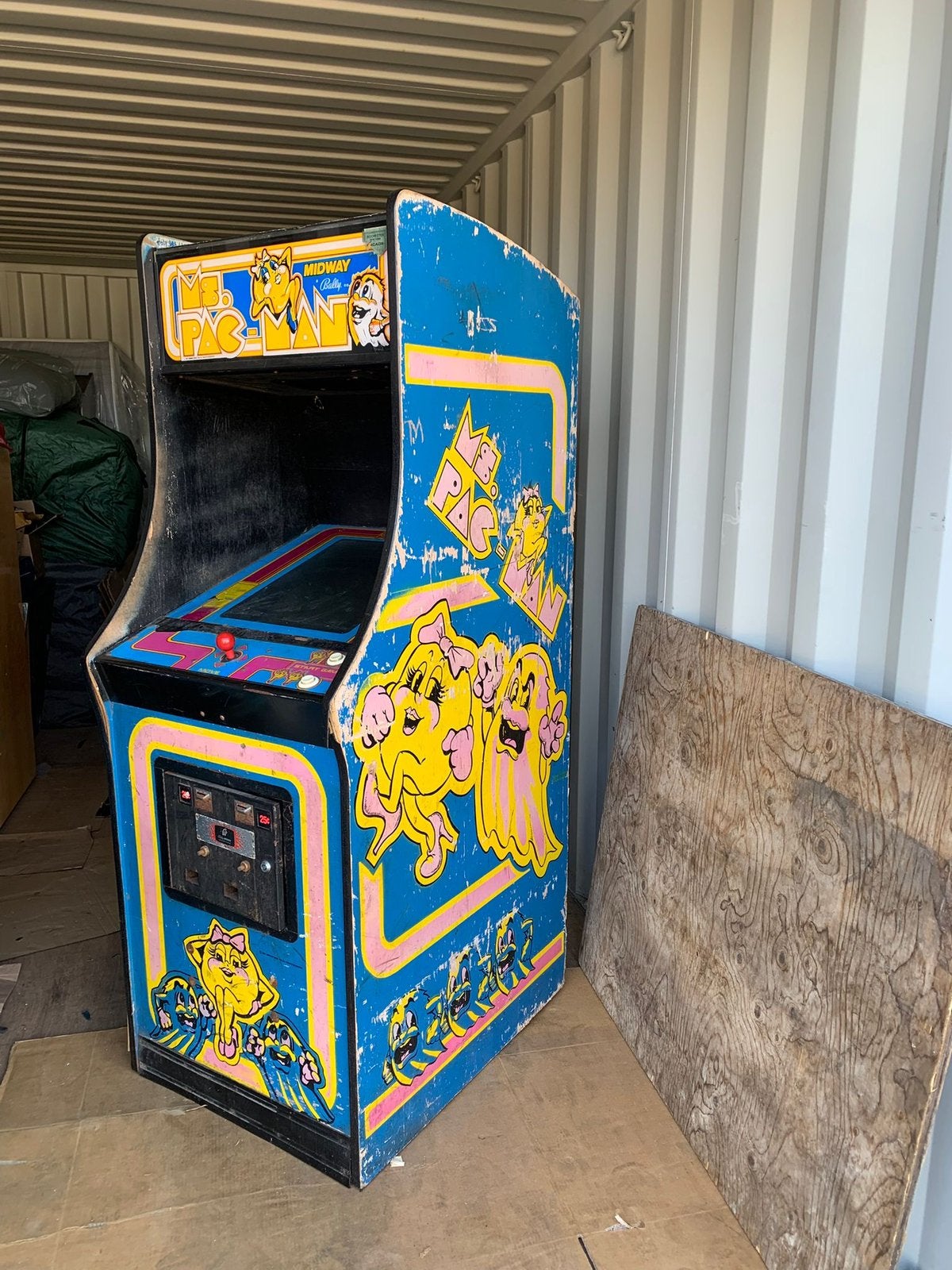 Atari Miss pacman 1982 arcadekast, Ophalen, Gebruikt