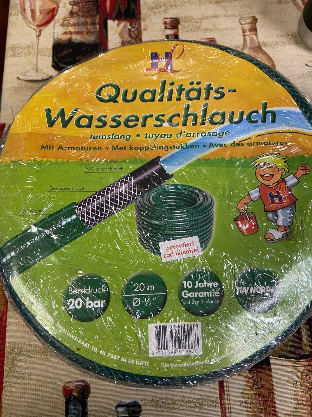 3 Tuinslangen 20m met koppelstukken, Tuin en Terras, Ophalen of Verzenden, Nieuw, Tuinslang