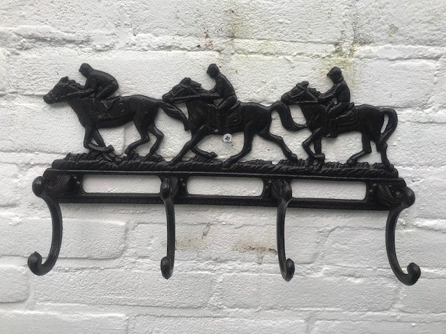 gietijzeren kapstok, de paardenrace, Ophalen of Verzenden