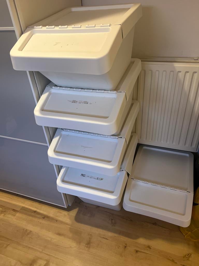 Ikea opslag bakken (5 stuks), Ophalen, Gebruikt, Minder dan 50 cm, Minder dan 40 cm