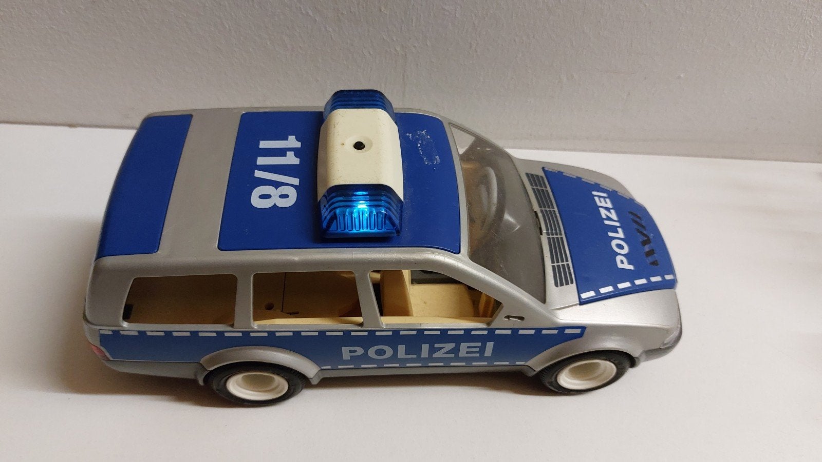 Playmobil Politieauto met zwaailicht - Vintage Speelgoed, Ophalen of Verzenden, Gebruikt