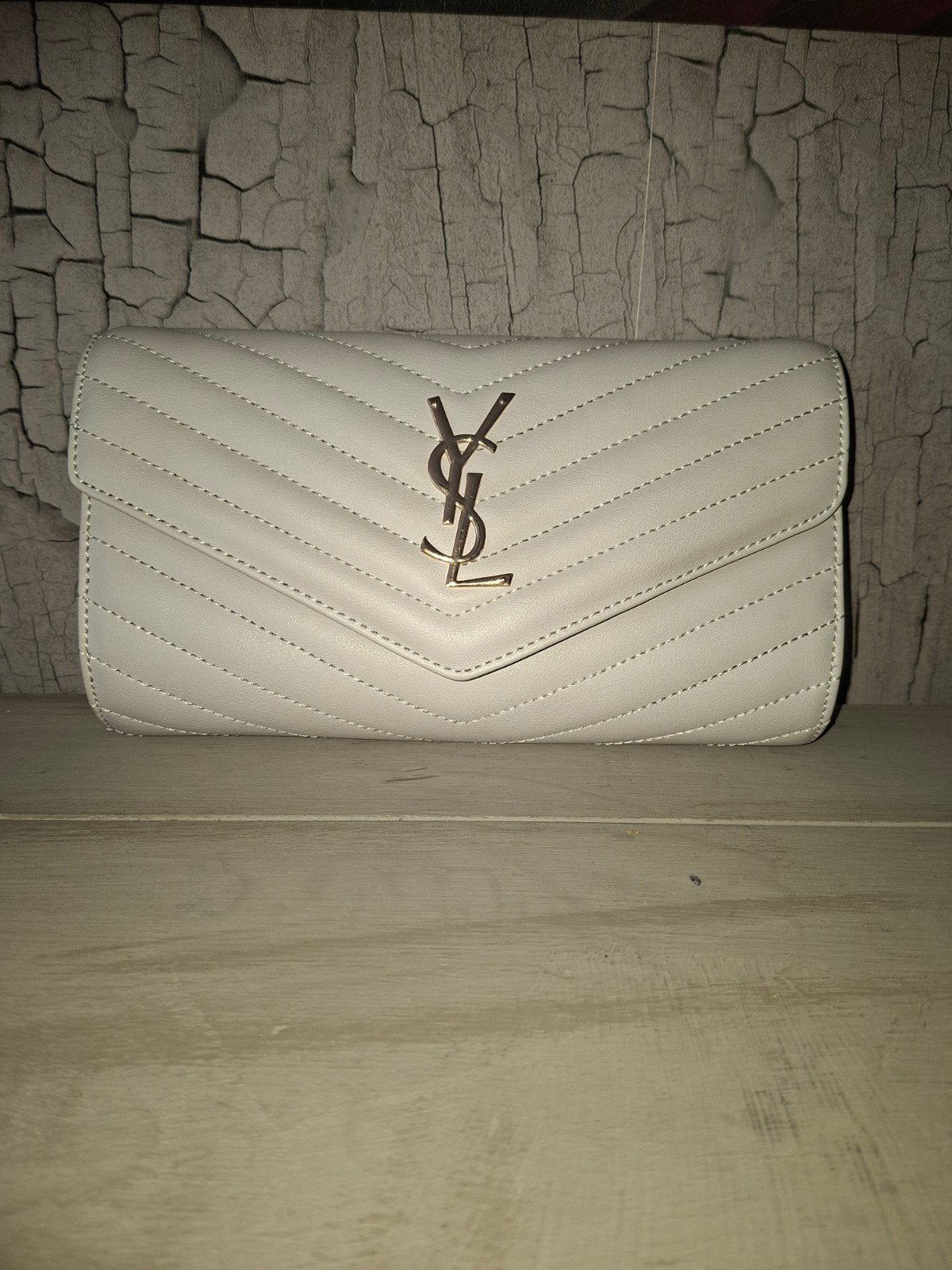 Stijlvolle Witte YSL Schoudertasje, Ophalen of Verzenden, Zo goed als nieuw, Wit, Schoudertasje