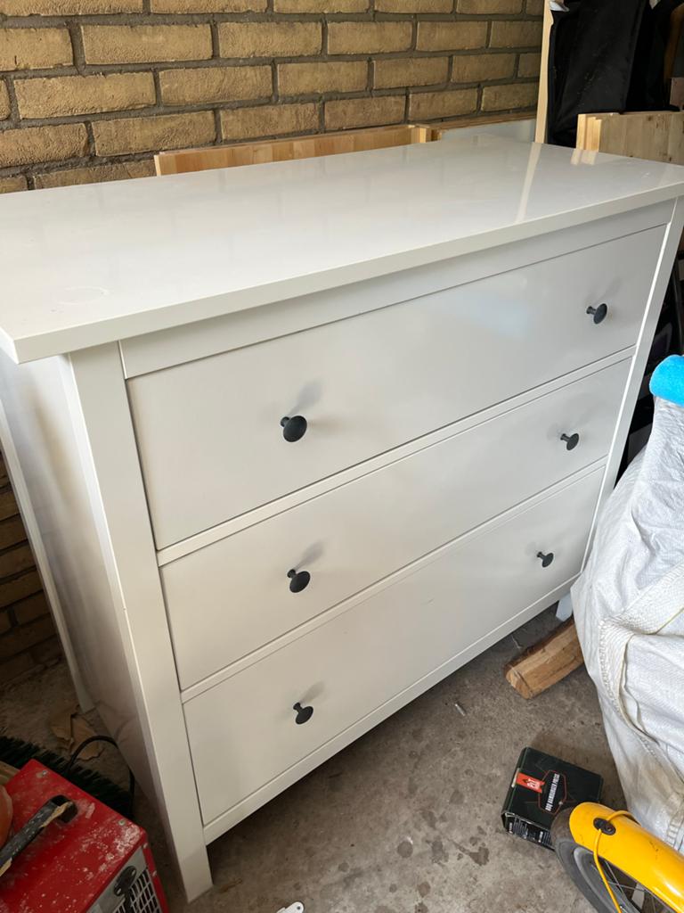Ikea Witte ladekast met 3 laden, Ophalen, Overige materialen, Gebruikt, 100 tot 150 cm
