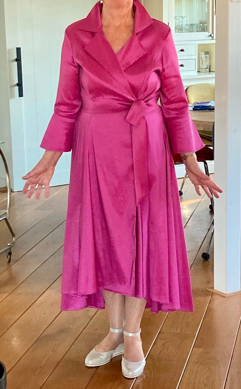 Gala jurk roze/paars Joseph Ribkoff maat 38, Maat 38/40 (M), Galajurk, Blauw, Ophalen of Verzenden
