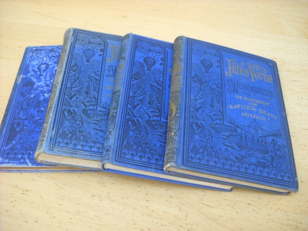 Jules Verne 4 titels, Boeken, Romans, Gelezen, Nederland, Ophalen of Verzenden
