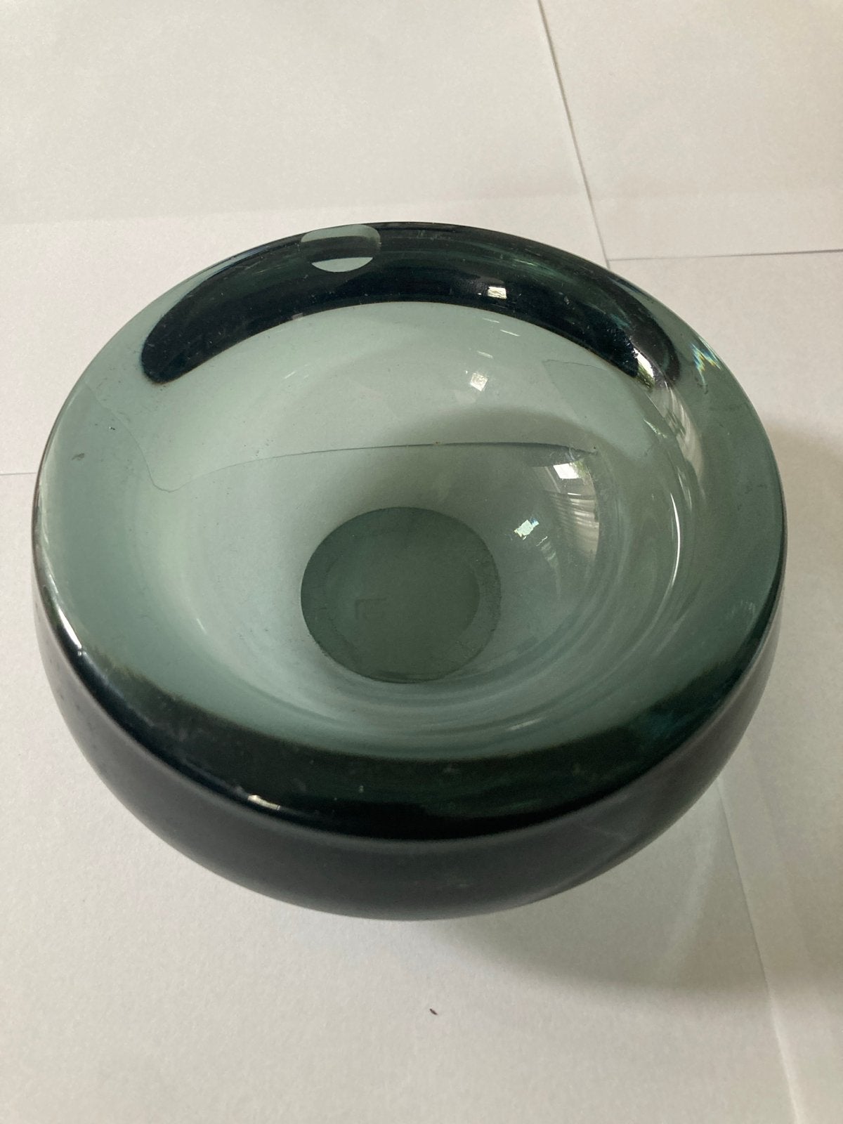 A.D. Copier Leerdam Asbak/Schaaltje Groen Glas ca. 1940, Ophalen of Verzenden