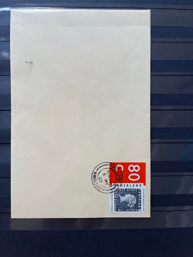 Nederlandse Mauritius zegel met stempel uit Mauritius, Ophalen