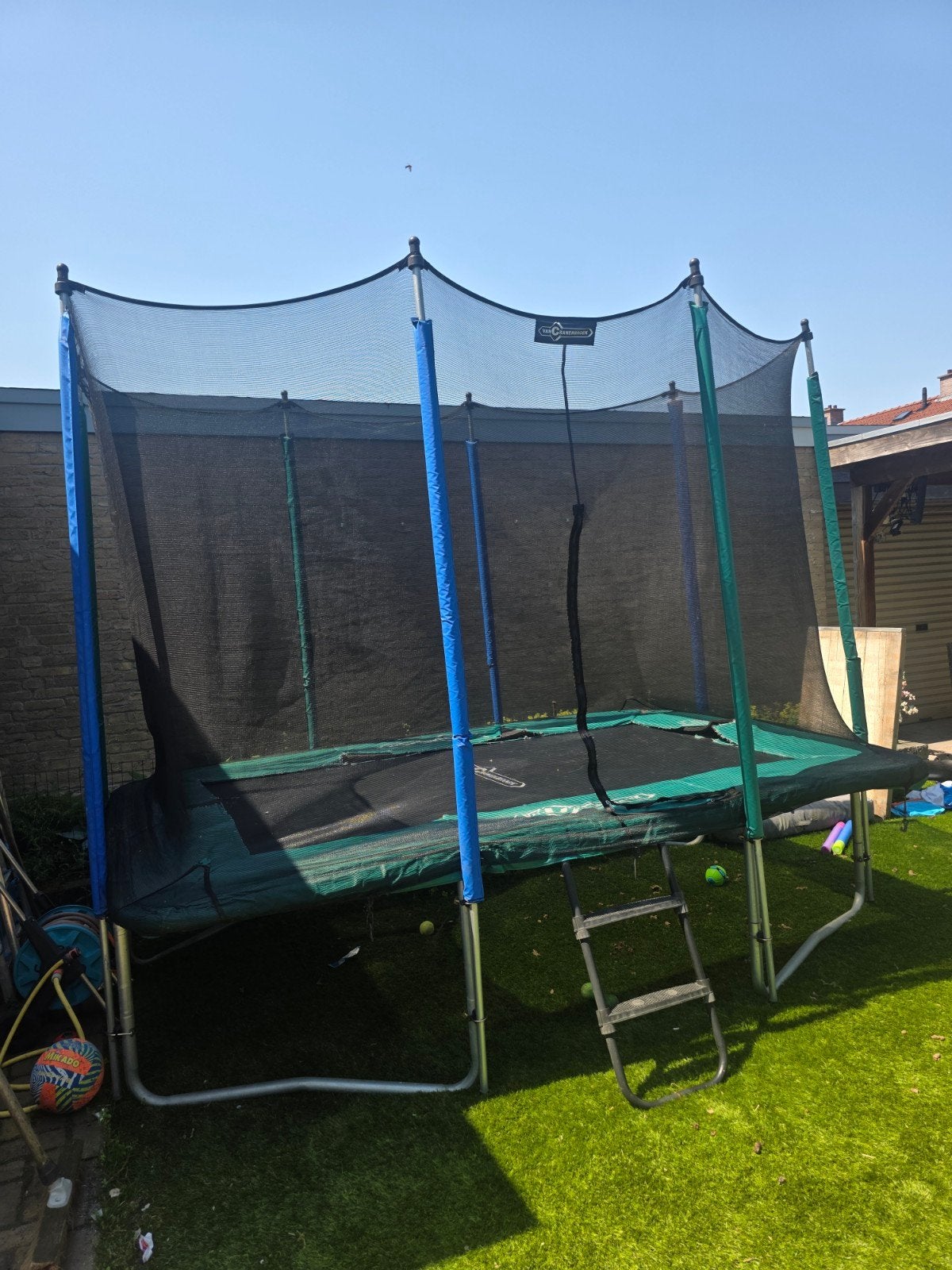 Cranenbroek Trampoline 310x200x78 met veiligheidsnet en trap, Ophalen, Gebruikt