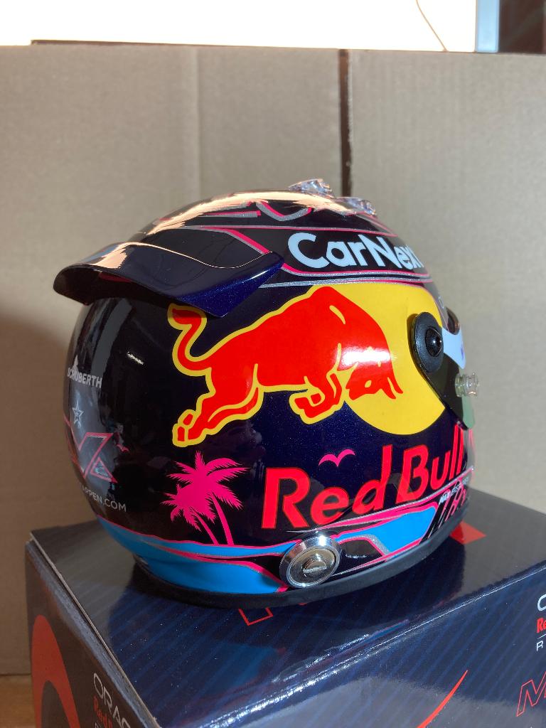 ✅ Max Verstappen 1:2 helm 2022 Miami Fanshop Red Bull RB18, Verzamelen, Ophalen of Verzenden, Nieuw, Formule 1