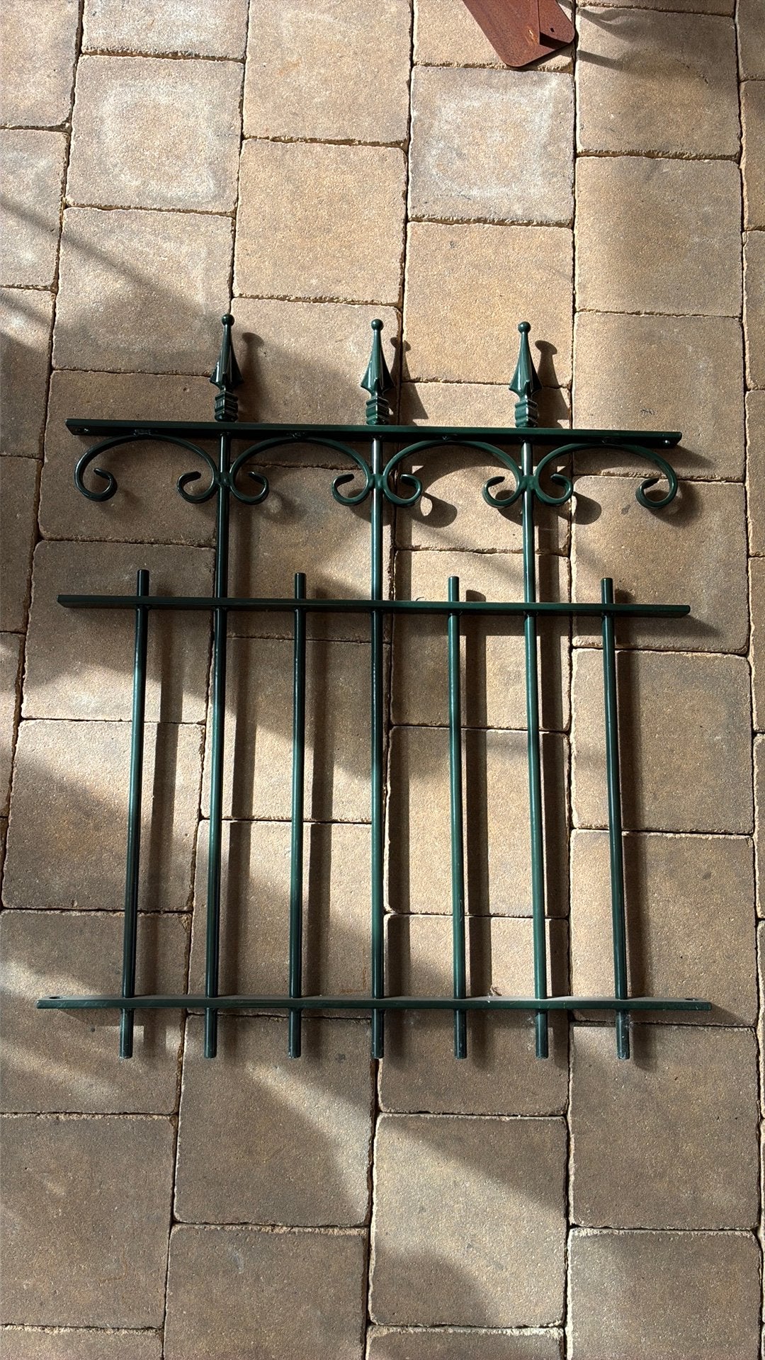 Hek verzinkt en gepoedercoat groen, Tuin en Terras, Ophalen, Zo goed als nieuw, IJzer, Sierhekwerk