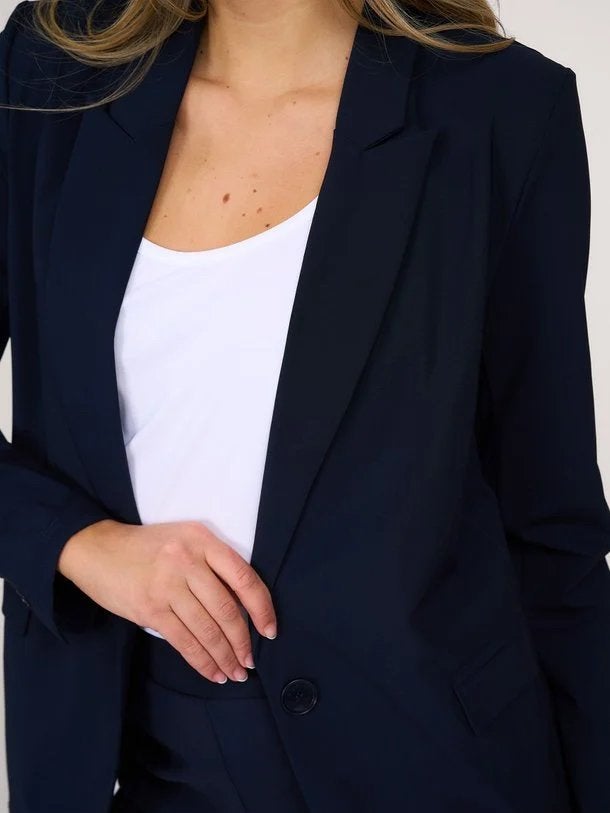 Studio Anneloes Fran blazer zwart heavy travelstof XXL, Zwart, Maat 46/48 (XL) of groter, Ophalen of Verzenden, Zo goed als nieuw