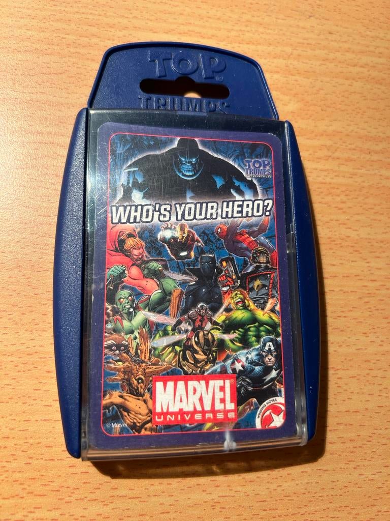 Top Trumps Marvel Universe Kaartspel, Een of twee spelers, Ophalen of Verzenden, Zo goed als nieuw