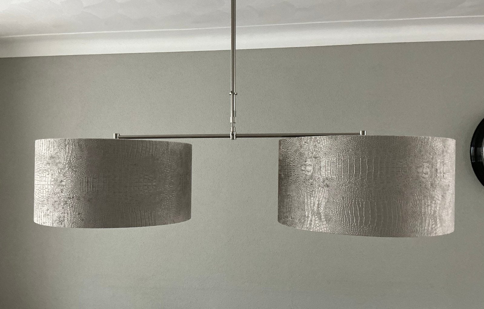 Dimbare hanglamp met 2 kappen, Ophalen, Zo goed als nieuw