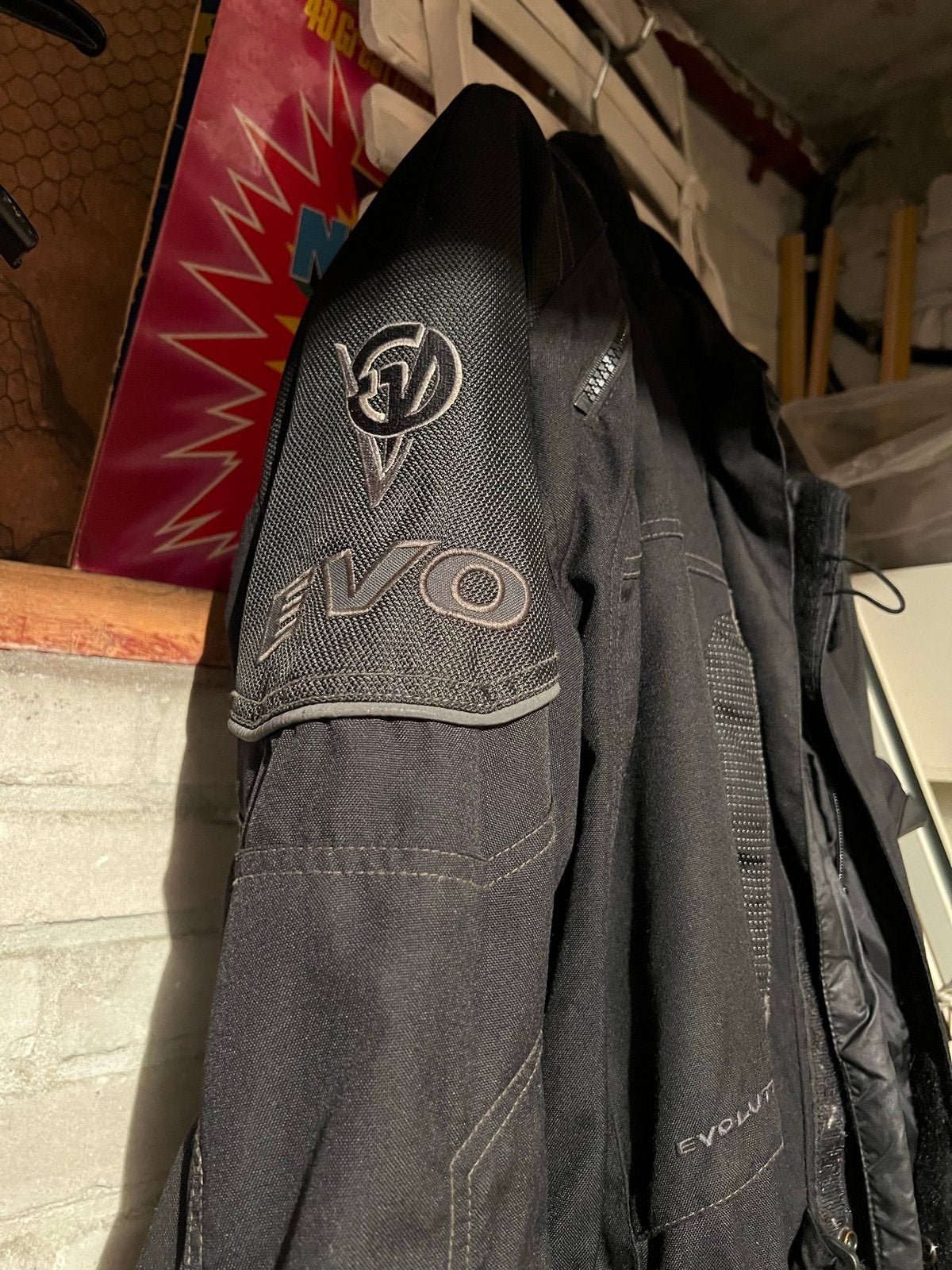EVO Motorjas Textiel Zwart - Maat L, Motoren, Ophalen of Verzenden, Tweedehands, Heren, Combipak