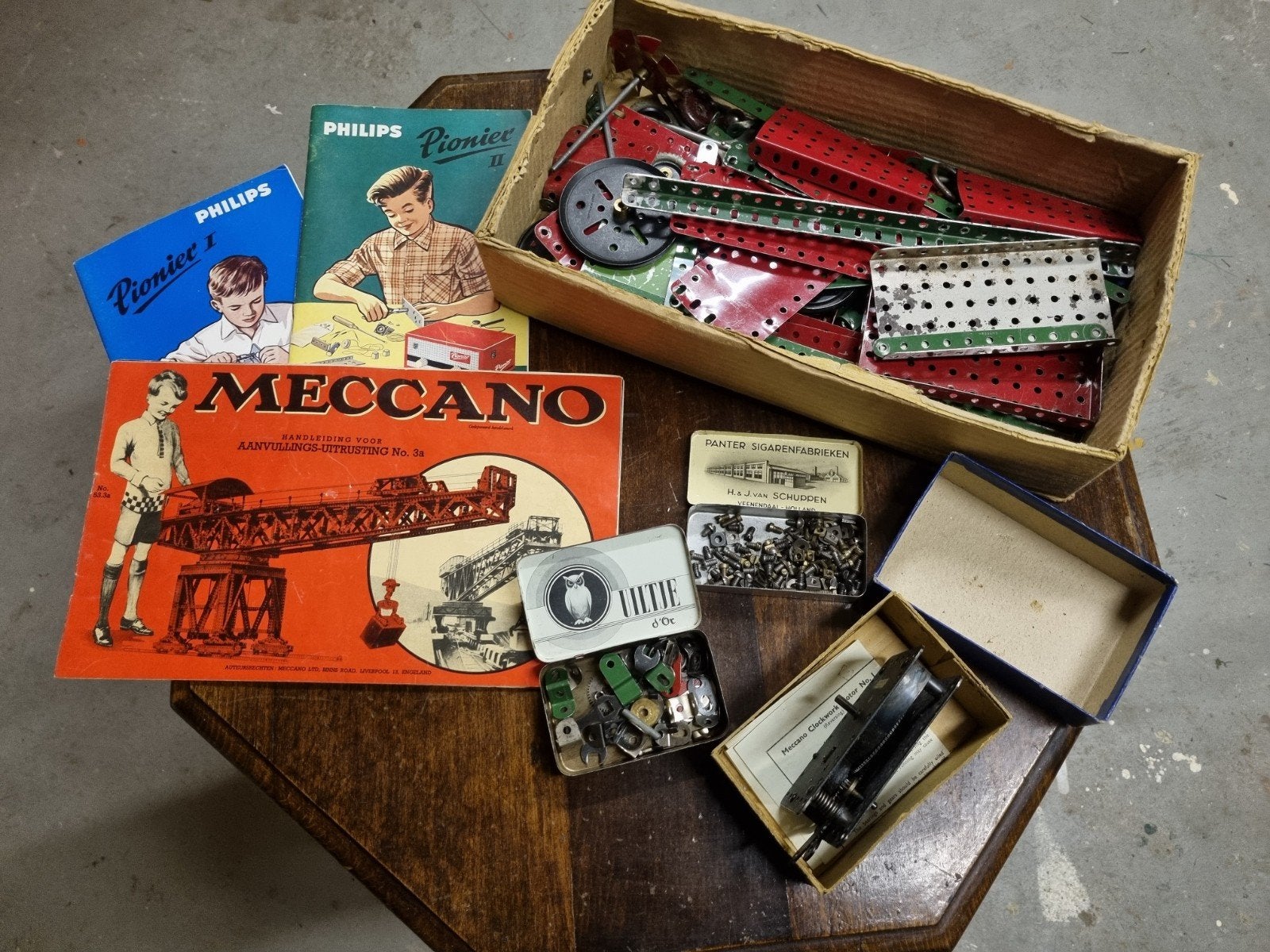 Vintage Meccano verzameling met diverse handleidingen, Ophalen of Verzenden