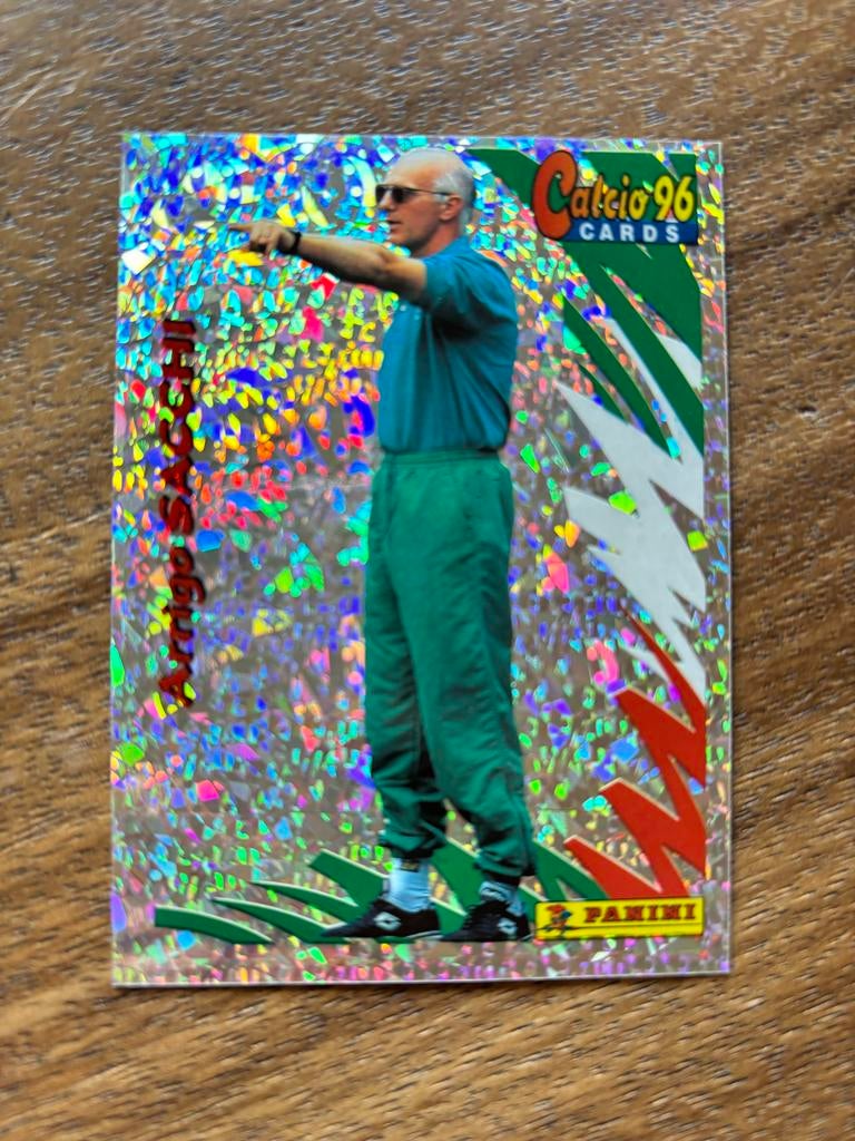 Arrigo Sacchi Panini Voetbalkaart - Calcio 96 Cards, Ophalen of Verzenden, Zo goed als nieuw