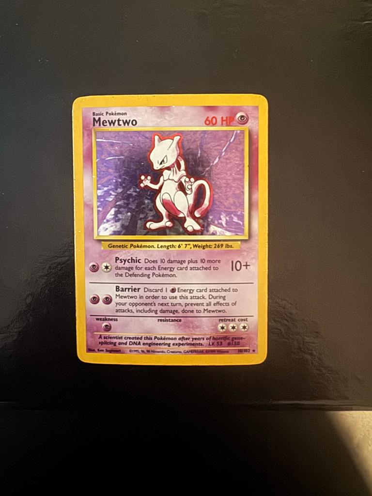 Mewtwo Pokémon kaarten los of alles, Ophalen of Verzenden, Gebruikt, Meerdere kaarten, Foil