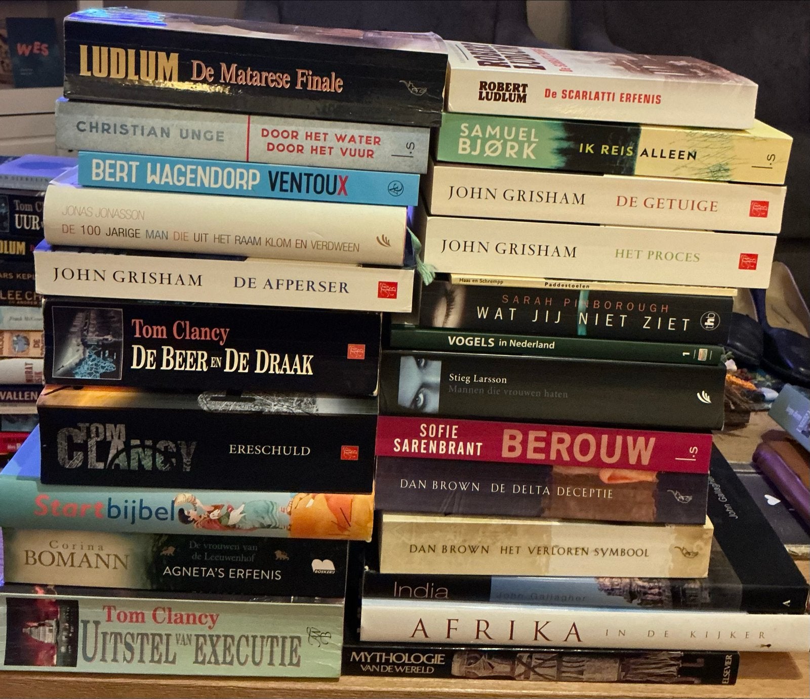 Grote partij boeken: thrillers, romans, geschiedenis, Boeken, Ophalen of Verzenden, Gelezen