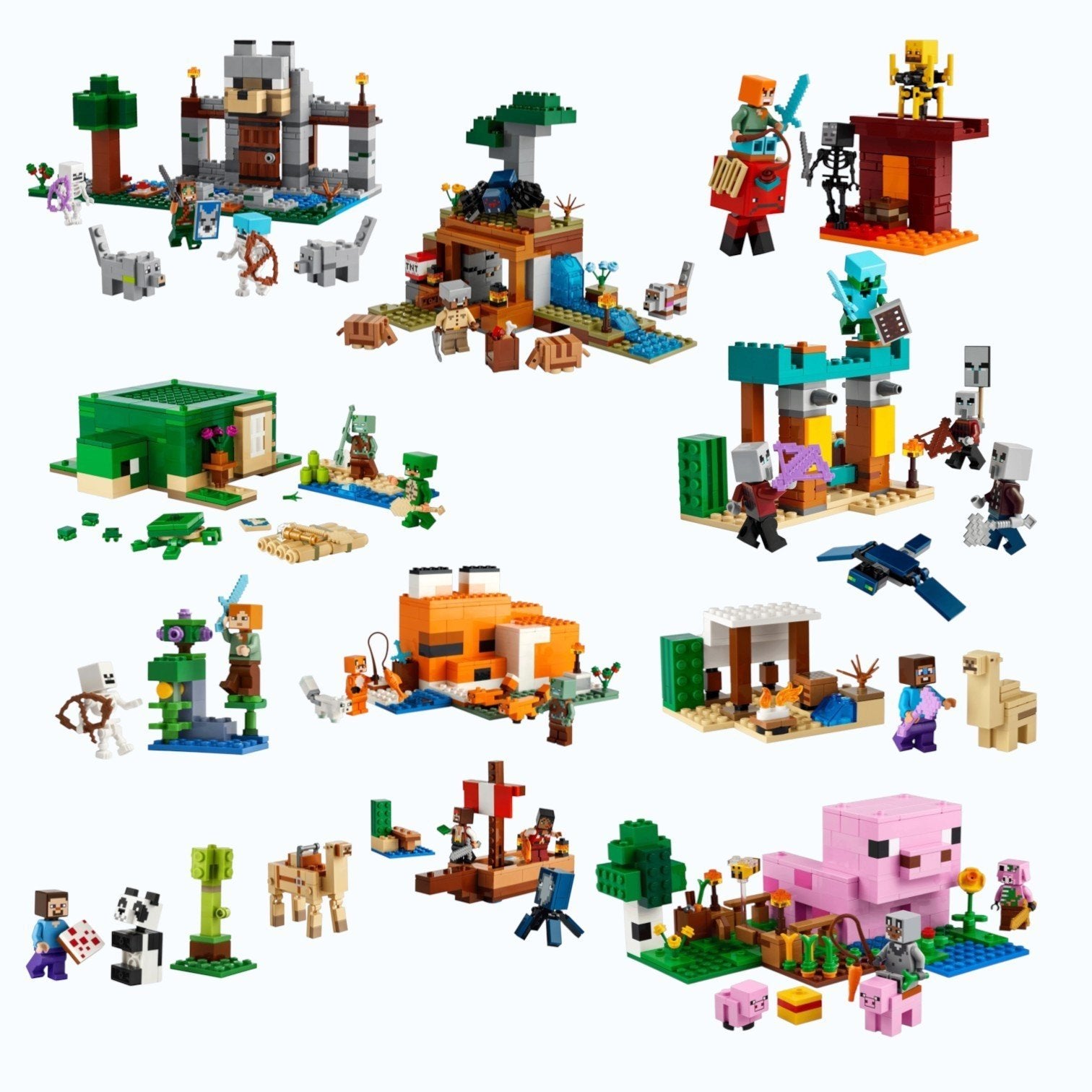 LEGO Minecraft Bundel – 11 Complete Sets, Compleet, Minecraft, Lego, Ophalen of Verzenden