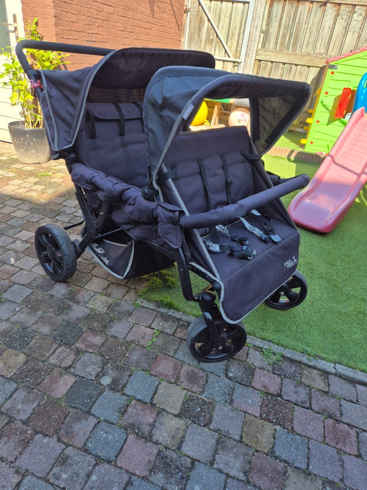 4 persoons kinderwagen met regenhoes, Kinderen en Baby's, Kinderwagens en Combinaties, Gebruikt, Duowagen, Ophalen, Kinderwagen