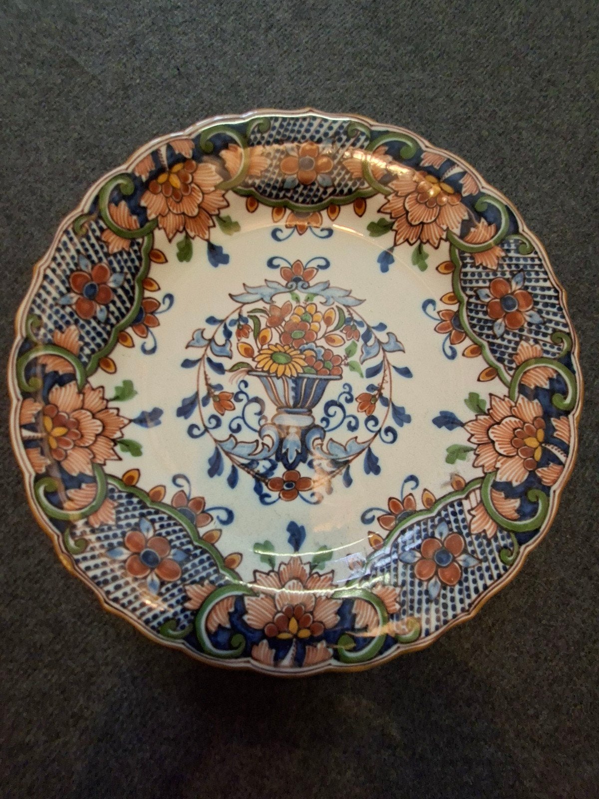 Antiek Makkum Tichelaar wandbord, handgeschilderd, Ophalen