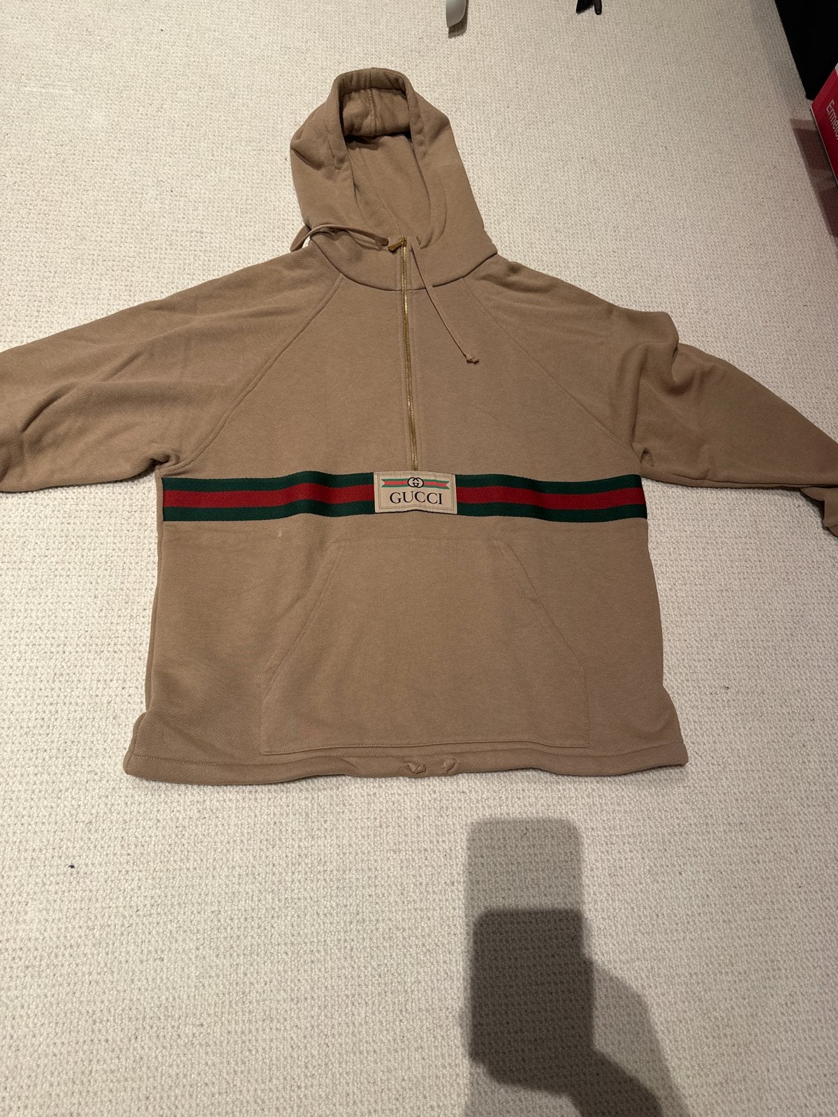 Nieuwe Gucci Hoodie - Maat S (valt als L) - Oversized Fit, Kleding | Dames, Ophalen of Verzenden, Nieuw, Maat 42/44 (L), Beige