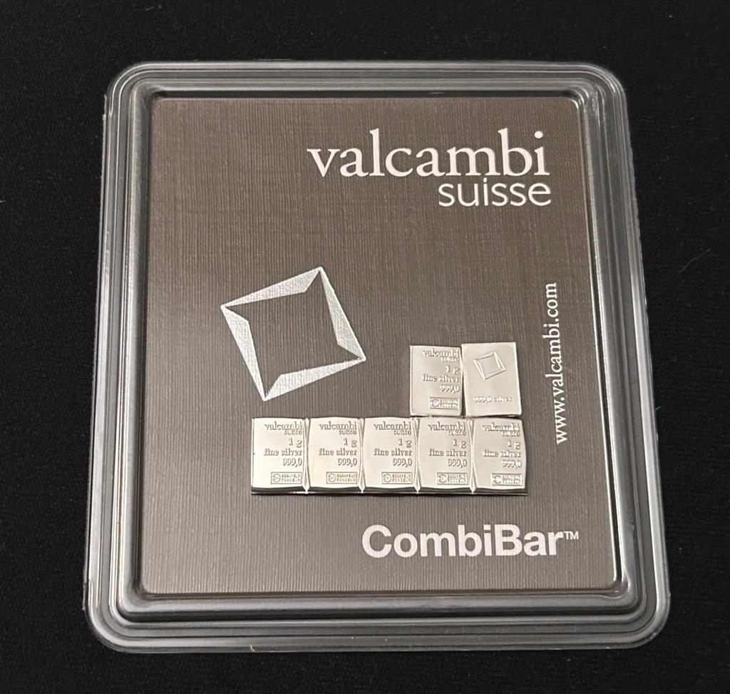 7x 1 gram puur zilver Valcambi Suisse, Ophalen of Verzenden, Zilver