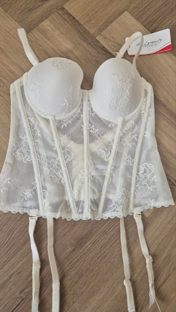 Di Lorenzo Lingerie Body/Korset - Wit Kant - Nieuw met label, El Lorenz Lingerie, Ophalen of Verzenden, Wit, Body of Korset