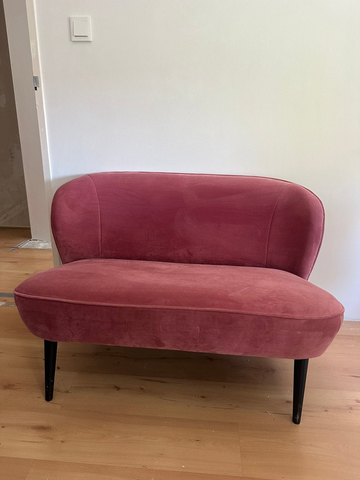 Roze bankje, Ophalen, Tweepersoons, 75 tot 100 cm, Zo goed als nieuw