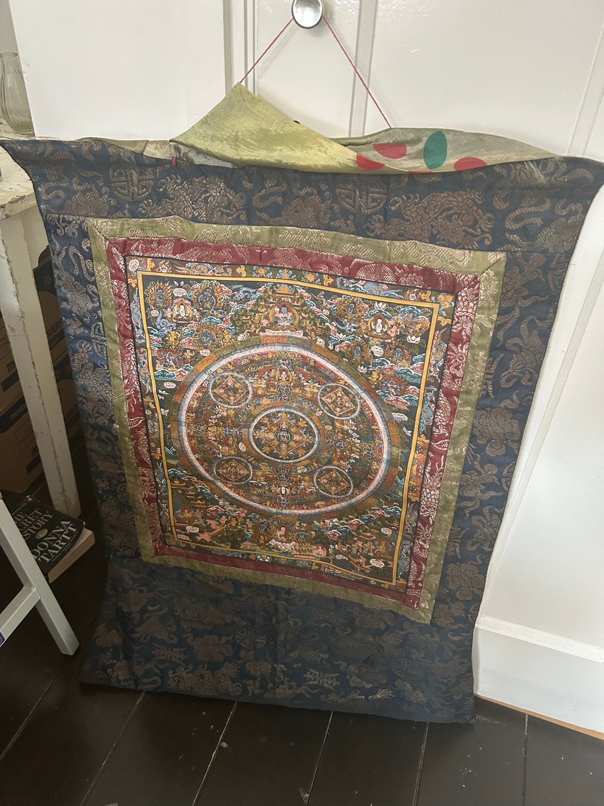 Prachtig Tibetaans Thangka Wandkleed - Boeddhistische Kunst, Tibet, Wanddecoratie, Textiel, Handgemaakt