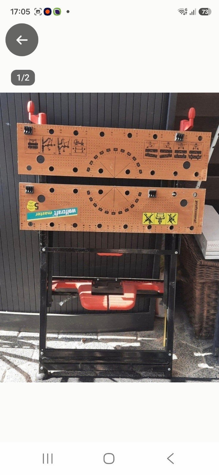 WOLCRAFT workmate in prima staat - groter formaat, Doe-het-zelf en Verbouw, Ophalen, Gebruikt, 70 tot 120 cm, Bankschroef