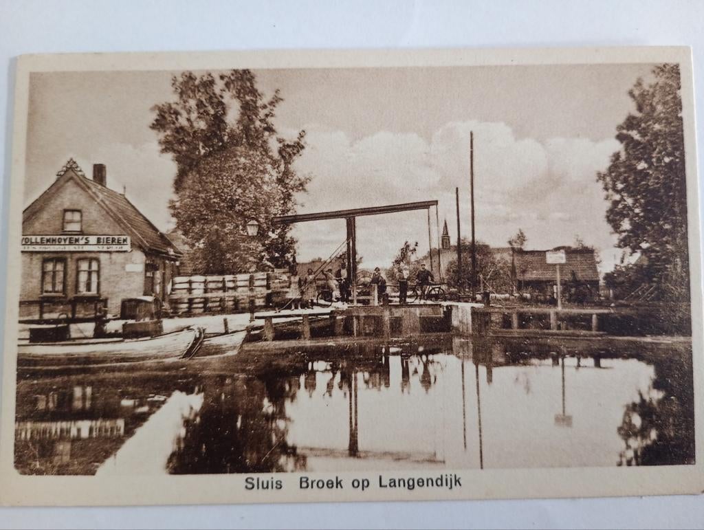 ansichtkaart Sluis Broek op Langedijk - Vollehoven's Bi, Ophalen of Verzenden, Voor 1920, Ongelopen, Noord-Holland