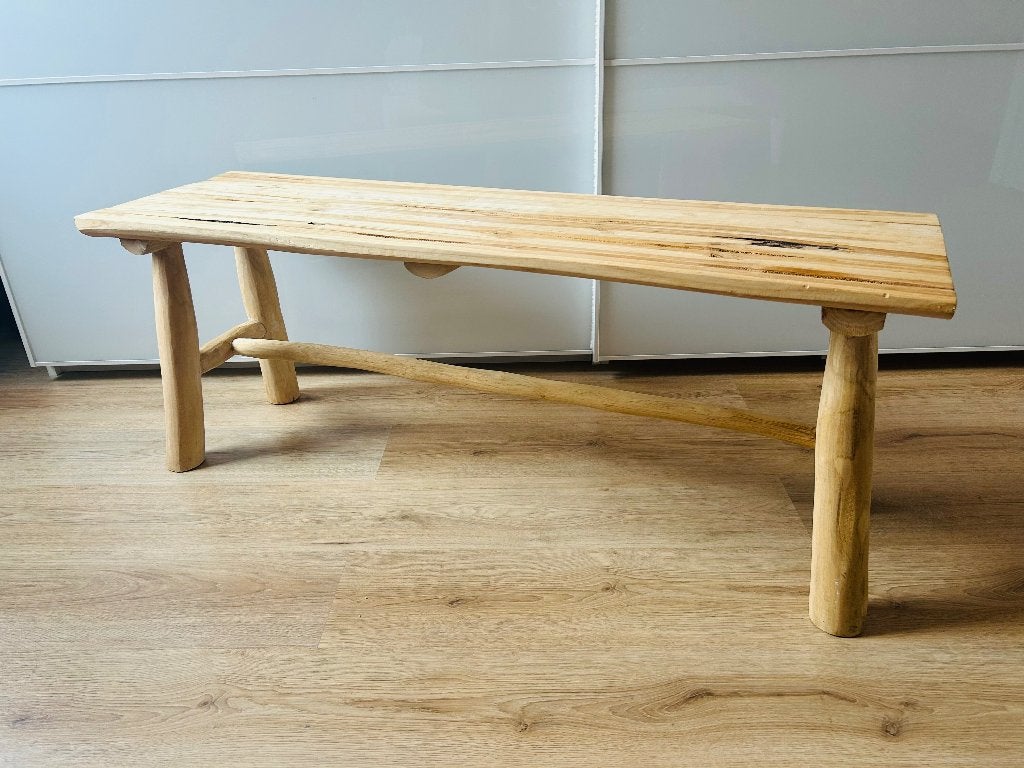Hout bankje 120cm x 35cm x 46cm, Ophalen, Gebruikt, Hout