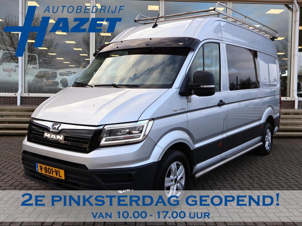 MAN TGE 2.0 TDI 177 PK AUT. DUBBEL CABINE + 3500 KG TREKHAAK, Stof, Euro 6, 4 cilinders, MAN