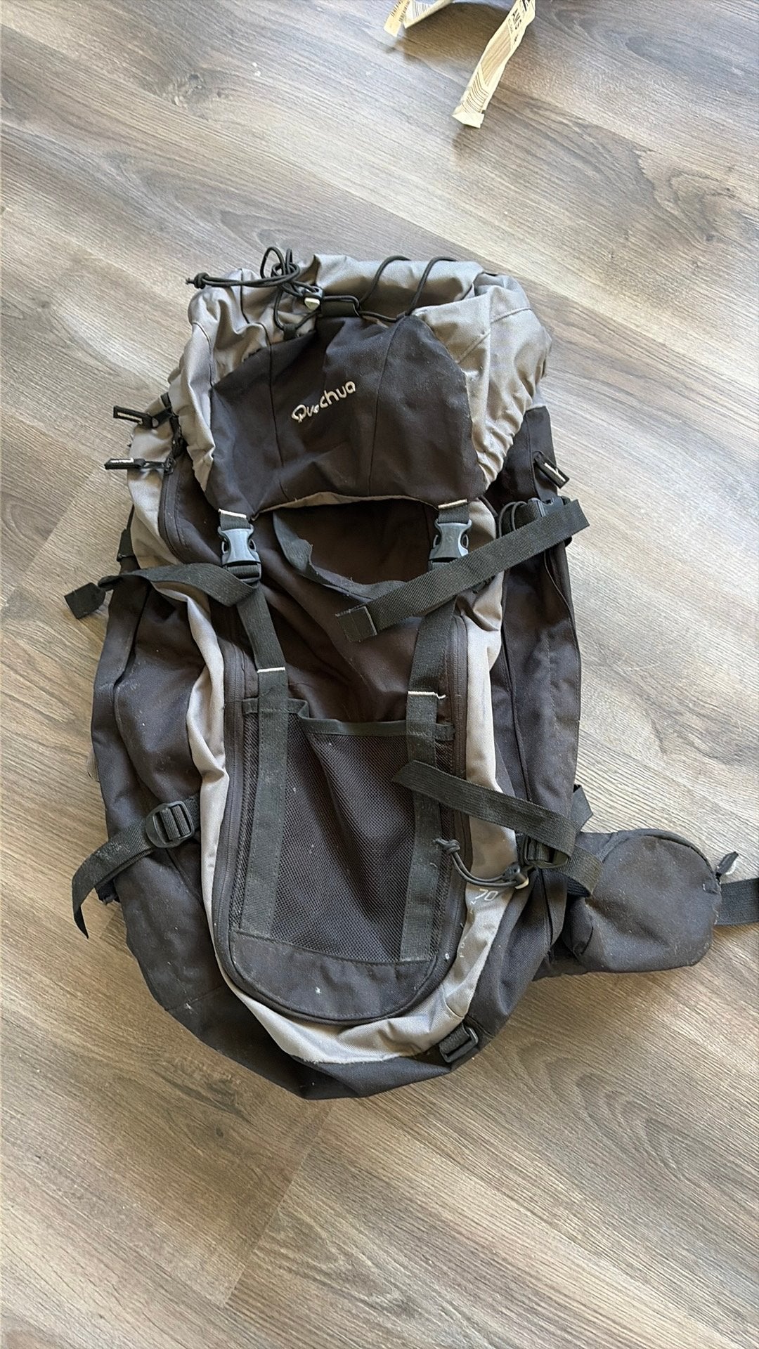 Quecha backpack, Ophalen, Zo goed als nieuw, Zwart, 30 cm of meer